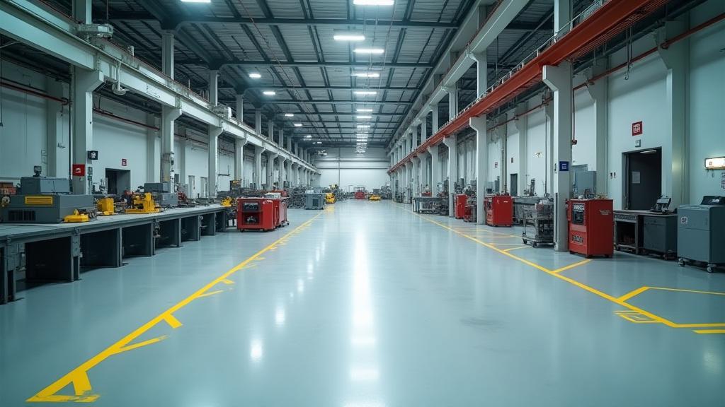 A clean and organized work environment at Dhruv Foundry emphasizing safety protocols and employee well-being.